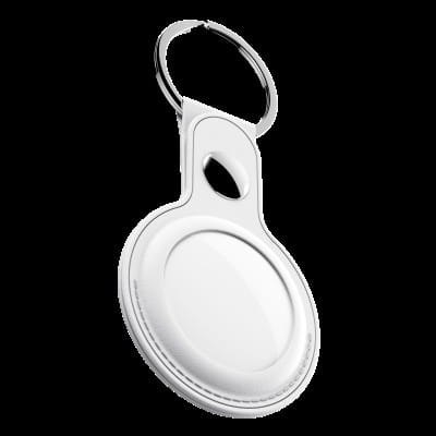 KeyBudz AirTag Keyring - skórzane etui ochronne do AirTag (white) KeyBudz AirTag Keyring - skórzane etui ochronne do AirTag (white)
