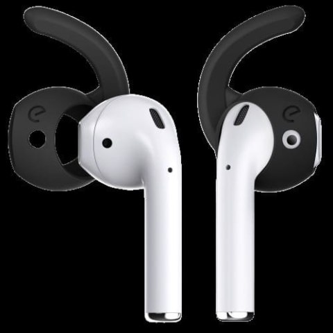 KeyBudz EarBuddyz - silikonowe nakładki do AirPods 1/2, EarPods (black) KeyBudz EarBuddyz - silikonowe nakładki do AirPods 1/2, EarPods (black)