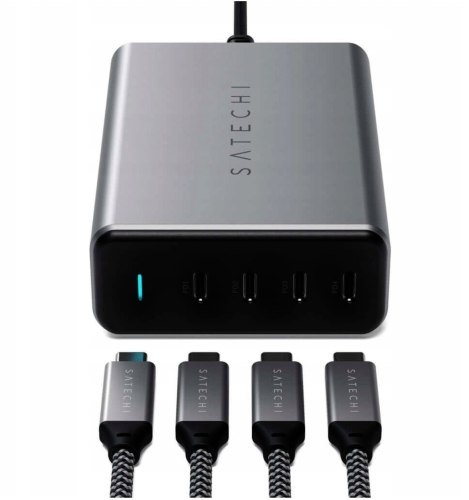 Ładowarka sieciowa Satechi 165W Type-C 4-PORT PD GAN (4xUSB-C up to 100W) ST-UC165GM-EU (Gwiezdna szarość) Ładowarka sieciowa Satechi 165W Type-C 4-PORT PD GAN (4xUSB-C up to 100W) ST-UC165GM-EU (Gwiezdna szarość)