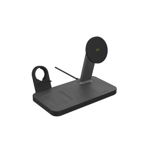 Mophie Snap+ 3w1 wireless charging stand - stojąca ładowarka bezprzewodowa do trzech urządzeń kompatybilna z MagSafe 15W (black) Mophie Snap+ 3w1 wireless charging stand - stojąca ładowarka bezprzewodowa do trzech urządzeń kompatybilna z MagSafe 15W (black)