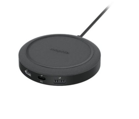 Mophie Universal Wireless Charging Hub - ładowarka do czterech urządzeń, ładowanie bezprzewodowe 10W dodatkowe 3 porty - USB A 1 Mophie Universal Wireless Charging Hub - ładowarka do czterech urządzeń, ładowanie bezprzewodowe 10W dodatkowe 3 porty - USB A 1