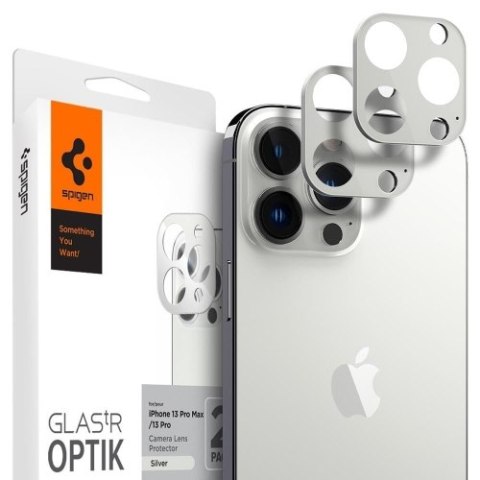 OSŁONA APARATU SPIGEN OPTIK.TR CAMERA PROTECTOR 2-PACK IPHONE 13 PRO / 13 PRO MAX SILVER OSŁONA APARATU SPIGEN OPTIK.TR CAMERA PROTECTOR 2-PACK IPHONE 13 PRO / 13 PRO MAX SILVER
