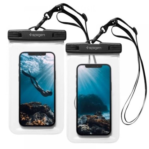 SPIGEN A601 UNIVERSAL WATERPROOF CASE 2-PACK CRYSTAL CLEAR SPIGEN A601 UNIVERSAL WATERPROOF CASE 2-PACK CRYSTAL CLEAR