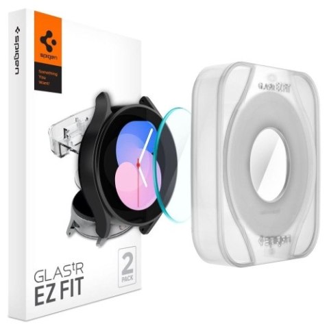 SZKŁO HARTOWANE SPIGEN GLAS.TR "EZ-FIT" 2-PACK GALAXY WATCH 4 / 5 / FE (40 MM) CLEAR