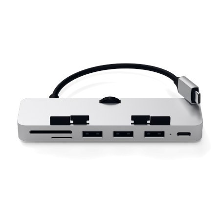 Satechi Aluminum Type-C Clamp Hub Pro - aluminiowy Hub do iMac 2017/2019/2020 USB-C (USB-C, 3x USB-A, czytnik kart micro/SD) (si Satechi Aluminum Type-C Clamp Hub Pro - aluminiowy Hub do iMac 2017/2019/2020 USB-C (USB-C, 3x USB-A, czytnik kart micro/SD) (si