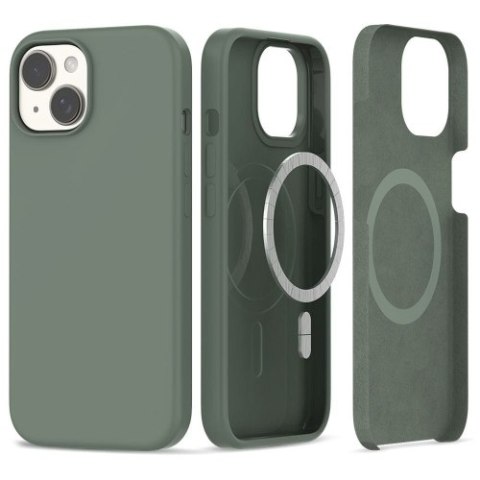 TECH-PROTECT SILICONE MAGSAFE IPHONE 15 OLIVE TECH-PROTECT SILICONE MAGSAFE IPHONE 15 OLIVE