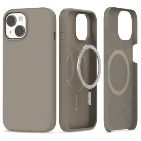 TECH-PROTECT SILICONE MAGSAFE IPHONE 15 TITANIUM TECH-PROTECT SILICONE MAGSAFE IPHONE 15 TITANIUM