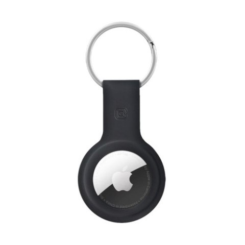 Crong Silicone Case with Key Ring - Etui ochronne brelok do Apple AirTag (czarny) Crong Silicone Case with Key Ring - Etui ochronne brelok do Apple AirTag (czarny)