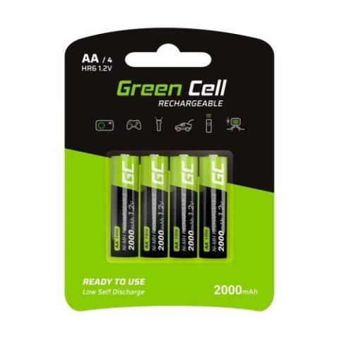 Green Cell - 4x Akumulator AA HR6 2000mAh Green Cell - 4x Akumulator AA HR6 2000mAh