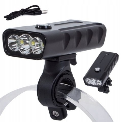 LAMPKA ROWEROWA PRZEDNIA LATARKA LED XM-L T6 OŚWIETLENIE PRZÓD NA ROWER USB LAMPKA ROWEROWA PRZEDNIA LATARKA LED XM-L T6 OŚWIETLENIE PRZÓD NA ROWER USB
