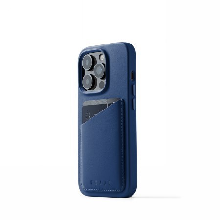Mujjo Full Leather Wallet Case - etui skórzane do iPhone 14 Pro (monaco blue) Mujjo Full Leather Wallet Case - etui skórzane do iPhone 14 Pro (monaco blue)