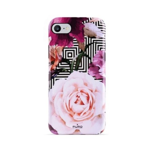 PURO Glam Geo Flowers - Etui iPhone SE (2022 / 2020) / 8 / 7 / 6s (Pink Peonies) PURO Glam Geo Flowers - Etui iPhone SE (2022 / 2020) / 8 / 7 / 6s (Pink Peonies)
