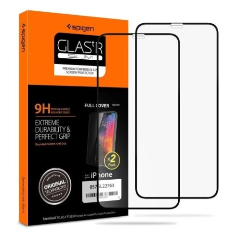 SZKŁO HARTOWANE SPIGEN GLASS FC 2-PACK IPHONE X / XS / 11 PRO BLACK SZKŁO HARTOWANE SPIGEN GLASS FC 2-PACK IPHONE X / XS / 11 PRO BLACK