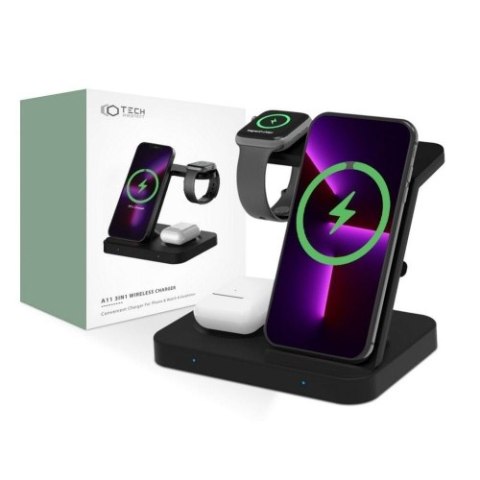 TECH-PROTECT A11 3IN1 WIRELESS CHARGER BLACK TECH-PROTECT A11 3IN1 WIRELESS CHARGER BLACK