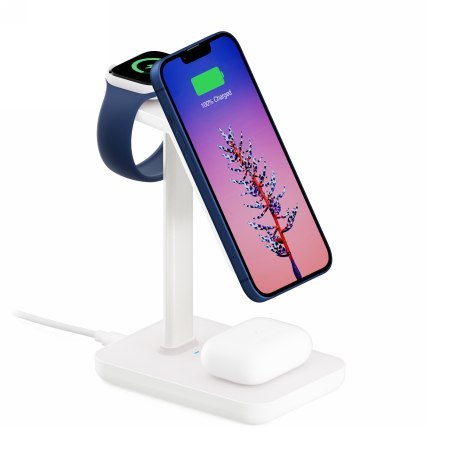 Twelve South HiRise 3 Wireless Charging Stand - stojąca ładowarka bezprzewodowa do trzech urządzeń kompatybilna z MagSafe 20W (w Twelve South HiRise 3 Wireless Charging Stand - stojąca ładowarka bezprzewodowa do trzech urządzeń kompatybilna z MagSafe 20W (w