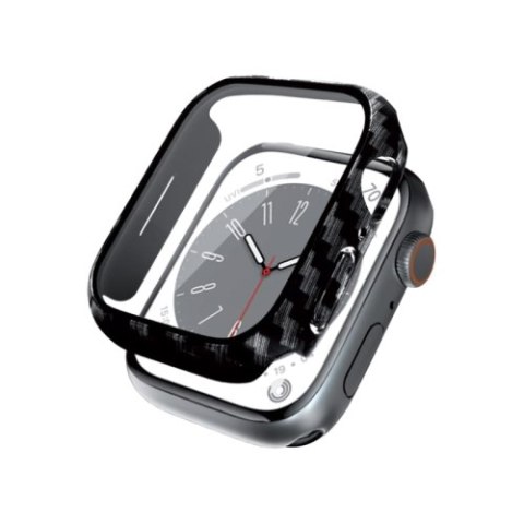 Crong Hybrid Watch Case - Etui ze szkłem Apple Watch 41mm (Carbon) Crong Hybrid Watch Case - Etui ze szkłem Apple Watch 41mm (Carbon)