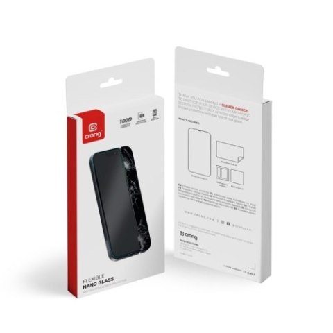 Crong Nano Glass - Niepękające szkło hybrydowe iPhone SE (2022/2020) / 8 / 7 (czarna ramka) Crong Nano Glass - Niepękające szkło hybrydowe iPhone SE (2022/2020) / 8 / 7 (czarna ramka)