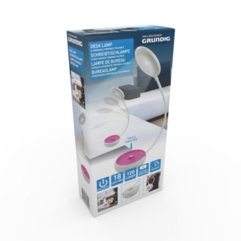 Grundig - Składana lampka biurowa LED 15cm (różowy) Grundig - Składana lampka biurowa LED 15cm (różowy)