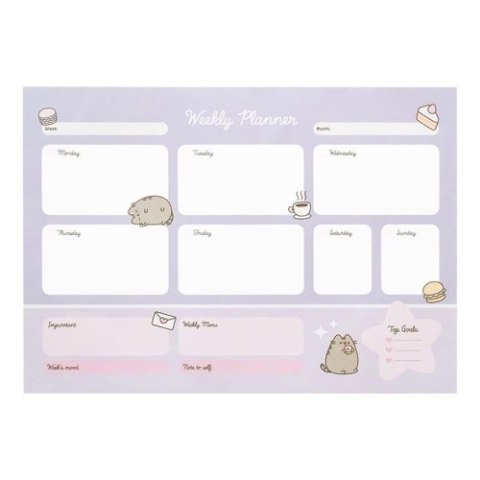 Pusheen - Planner tygodniowy z kolekcji Moments 54 strony A3 Pusheen - Planner tygodniowy z kolekcji Moments 54 strony A3