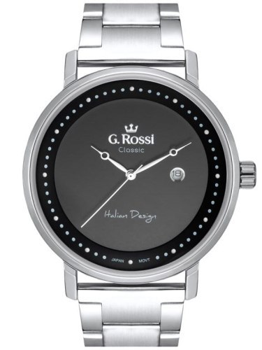 ZEGAREK G. ROSSI - C6182B-1C1 (zg256a) s./black + BOX ZEGAREK G. ROSSI - C6182B-1C1 (zg256a) s./black + BOX
