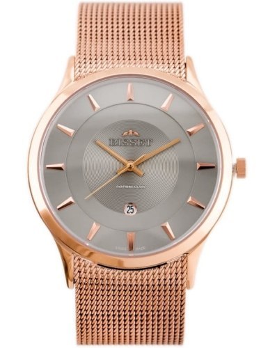 ZEGAREK MĘSKI BISSET BSDE47 (zb051e) rose gold/gray ZEGAREK MĘSKI BISSET BSDE47 (zb051e) rose gold/gray