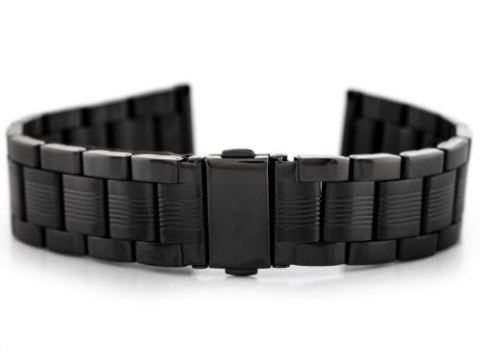 Bransoleta Bisset (bb016e) - czarna 20mm Bransoleta Bisset (bb016e) - czarna 20mm