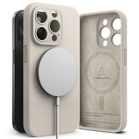 RINGKE SILICONE MAGNETIC MAGSAFE IPHONE 15 PRO STONE RINGKE SILICONE MAGNETIC MAGSAFE IPHONE 15 PRO STONE