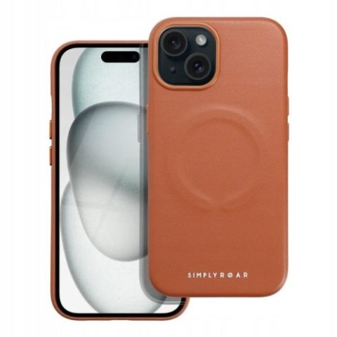 WYP Futerał Roar Leather Mag Case kompatybilny z MagSafe do iPhone 15 Brązowy WYP Futerał Roar Leather Mag Case kompatybilny z MagSafe do iPhone 15 Brązowy