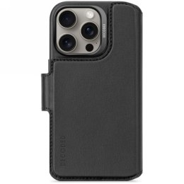 Decoded Leather Detachable Wallet - skórzana obudowa ochronna do iPhone 16 Pro kompatybilna z MagSafe (black)