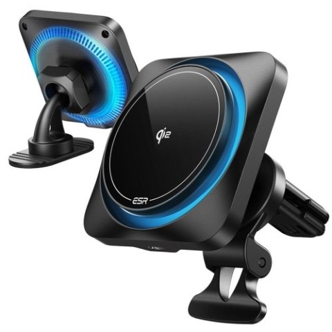 ESR HALOLOCK CRYOBOOST MAGNETIC MAGSAFE DASHBOARD & VENT CAR MOUNT WIRELESS CHARGER QI2 15W FROSTED ONYX ESR HALOLOCK CRYOBOOST MAGNETIC MAGSAFE DASHBOARD & VENT CAR MOUNT WIRELESS CHARGER QI2 15W FROSTED ONYX