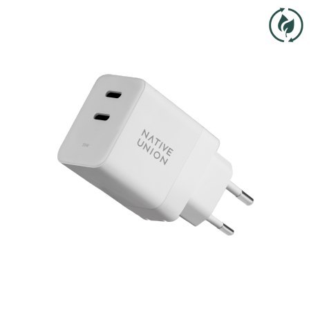 Native Union Fast GaN Charger - ladowarka 35W PD, 2x USB-C (white) Native Union Fast GaN Charger - ladowarka 35W PD, 2x USB-C (white)