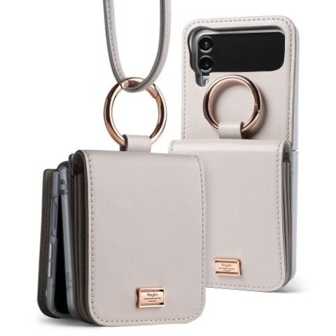 RINGKE SIGNATURE CARD POCKET GALAXY Z FLIP 4 DOVE GREY RINGKE SIGNATURE CARD POCKET GALAXY Z FLIP 4 DOVE GREY