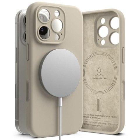RINGKE SILICONE MAGNETIC MAGSAFE IPHONE 16 PRO STONE RINGKE SILICONE MAGNETIC MAGSAFE IPHONE 16 PRO STONE