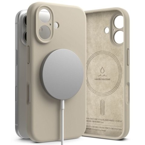 RINGKE SILICONE MAGNETIC MAGSAFE IPHONE 16 STONE RINGKE SILICONE MAGNETIC MAGSAFE IPHONE 16 STONE