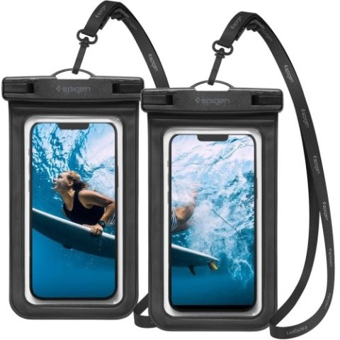SPIGEN A601 UNIVERSAL WATERPROOF CASE 2-PACK BLACK SPIGEN A601 UNIVERSAL WATERPROOF CASE 2-PACK BLACK