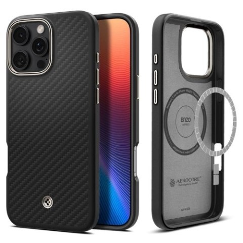 SPIGEN ENZO ARAMID MAG MAGSAFE IPHONE 16 PRO BLACK/NATURAL SPIGEN ENZO ARAMID MAG MAGSAFE IPHONE 16 PRO BLACK/NATURAL