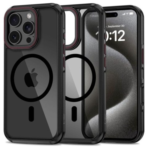 TECH-PROTECT MAGHYBRID MAGSAFE IPHONE 16 PRO MAX BLACK/RED TECH-PROTECT MAGHYBRID MAGSAFE IPHONE 16 PRO MAX BLACK/RED