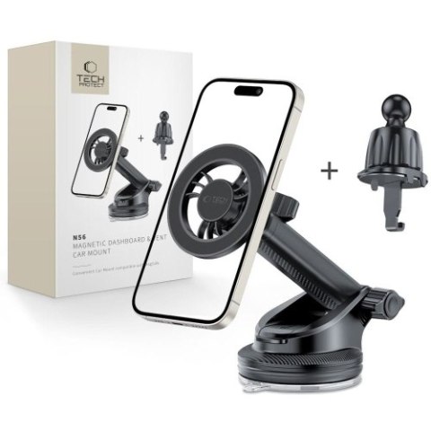 TECH-PROTECT N56 MAGNETIC MAGSAFE DASHBOARD & VENT CAR MOUNT BLACK TECH-PROTECT N56 MAGNETIC MAGSAFE DASHBOARD & VENT CAR MOUNT BLACK