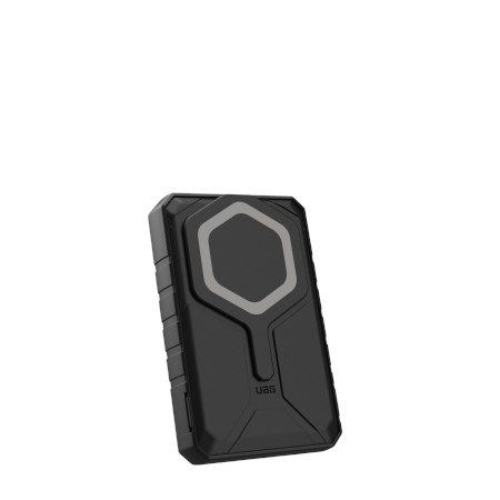 UAG Rugged 10K - powerbank 10000 mAh z podstawką, ładowanie bezprzewodowe 10W, kompatybilny z MagSafe, kabel w zestawie (black/t UAG Rugged 10K - powerbank 10000 mAh z podstawką, ładowanie bezprzewodowe 10W, kompatybilny z MagSafe, kabel w zestawie (black/t