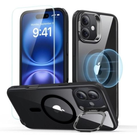 ESR CLASSIC HYBRID KICKSTAND HALOLOCK MAGSAFE & TEMPERED GLASS IPHONE 16 PLUS CLEAR/BLACK ESR CLASSIC HYBRID KICKSTAND HALOLOCK MAGSAFE & TEMPERED GLASS IPHONE 16 PLUS CLEAR/BLACK