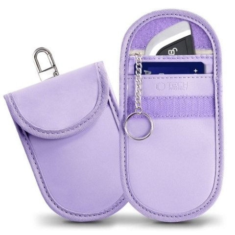 KLATKA FARADAYA TECH-PROTECT KLR100 POUCH KEYLESS RFID SIGNAL BLOCKER CASE LAVENDER KLATKA FARADAYA TECH-PROTECT KLR100 POUCH KEYLESS RFID SIGNAL BLOCKER CASE LAVENDER