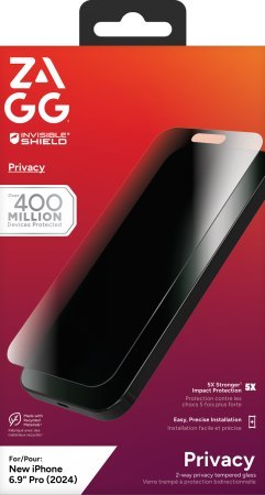 ZAGG InvisibleShield Glass Elite Privacy - szkło prywatyzujące do iPhone 16 Pro Max (2 kierunki) ZAGG InvisibleShield Glass Elite Privacy - szkło prywatyzujące do iPhone 16 Pro Max (2 kierunki)