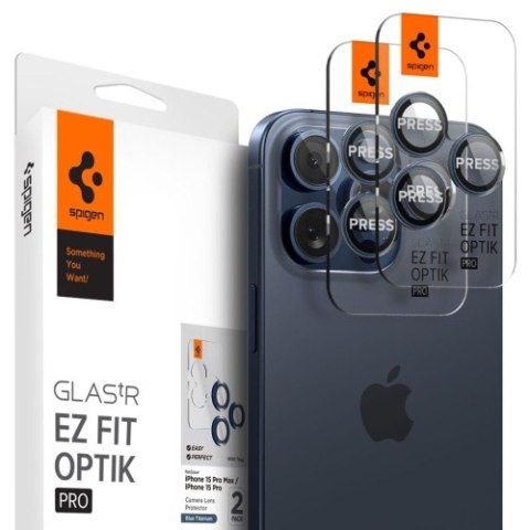 OSŁONA APARATU SPIGEN OPTIK.TR "EZ FIT" CAMERA PROTECTOR 2-PACK IPHONE 14 PRO / PRO MAX / 15 PRO / PRO MAX BLUE TITANIUM OSŁONA APARATU SPIGEN OPTIK.TR "EZ FIT" CAMERA PROTECTOR 2-PACK IPHONE 14 PRO / PRO MAX / 15 PRO / PRO MAX BLUE TITANIUM