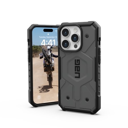 UAG Pathfinder Magsafe - obudowa ochronna do iPhone 15 Pro kompatybilna z MagSafe (silver) UAG Pathfinder Magsafe - obudowa ochronna do iPhone 15 Pro kompatybilna z MagSafe (silver)