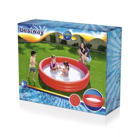 Bestway - basen ogrodowy dmuchany 183x33 cm (czerwony) Bestway - basen ogrodowy dmuchany 183x33 cm (czerwony)