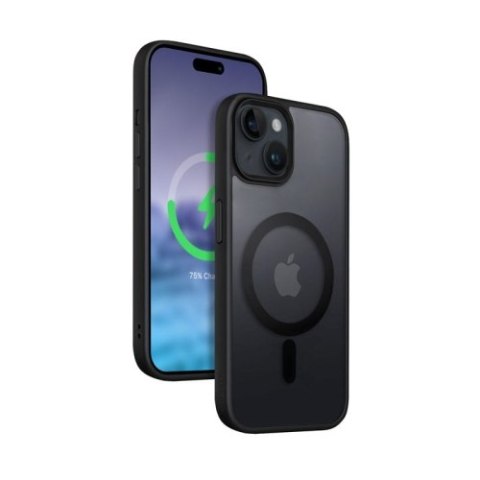 Crong Hybrid Frost MAG Cover - Etui iPhone 15 Plus MagSafe (czarny) Crong Hybrid Frost MAG Cover - Etui iPhone 15 Plus MagSafe (czarny)