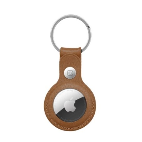 Crong Leather Case with Key Ring - Skórzane etui ochronne brelok do Apple AirTag (brązowy) Crong Leather Case with Key Ring - Skórzane etui ochronne brelok do Apple AirTag (brązowy)