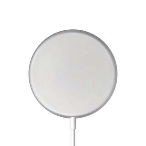 Crong MagSpot Wireless Charger - Aluminiowa ładowarka indukcyjna MagSafe 15W (Silver White) Crong MagSpot Wireless Charger - Aluminiowa ładowarka indukcyjna MagSafe 15W (Silver White)