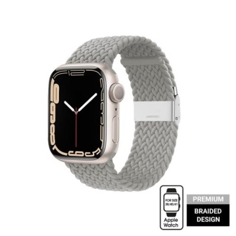 Crong Wave Band - Pleciony pasek do Apple Watch 38/40/41 mm (jasny szary) Crong Wave Band - Pleciony pasek do Apple Watch 38/40/41 mm (jasny szary)