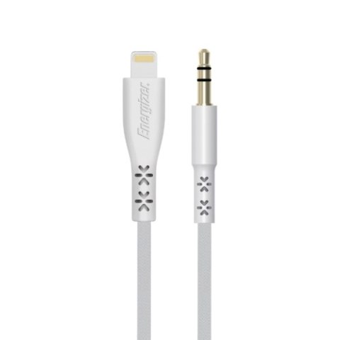 Energizer HardCase - Kabel audio jack 3,5 mm - Lightning certyfikat MFi 1.5m EU (Biały) dożywotnia gwarancja Energizer HardCase - Kabel audio jack 3,5 mm - Lightning certyfikat MFi 1.5m EU (Biały) dożywotnia gwarancja